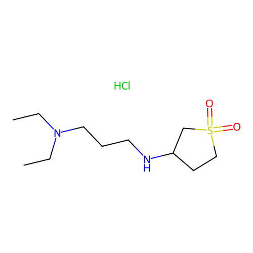 N'-(1,1-Dioxo-tetrahydro-1lambda*6*-thiophen-3-yl)-N,N-diethyl-propane-1,3-diamine hydrochloride structure