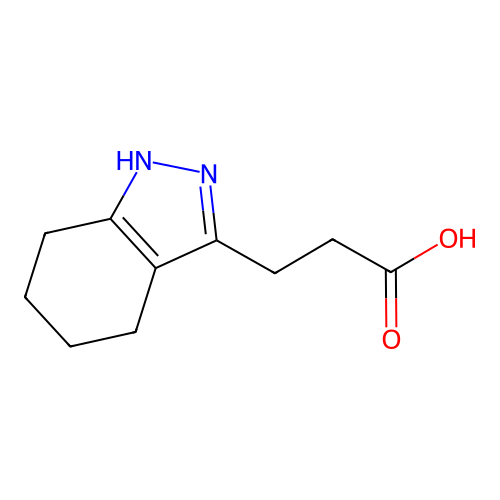 3-(4,5,6,7-tetrahydro-2H-indazol-3-yl)propanoic acid structure