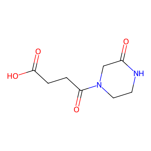 4-Oxo-4-(3-oxopiperazin-1-yl)butanoic acid structure