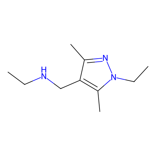 N-[(1-ethyl-3,5-dimethyl-1H-pyrazol-4-yl)methyl]ethanamine structure