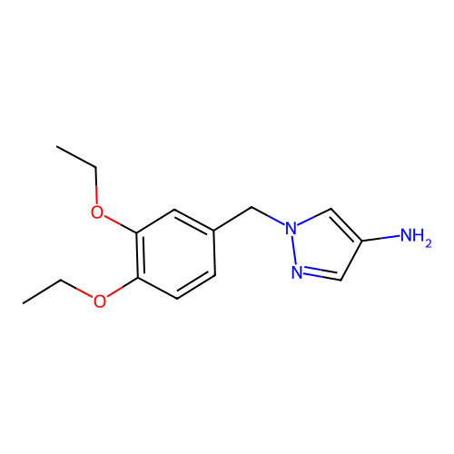 1-(3,4-diethoxybenzyl)-1H-pyrazol-4-amine structure