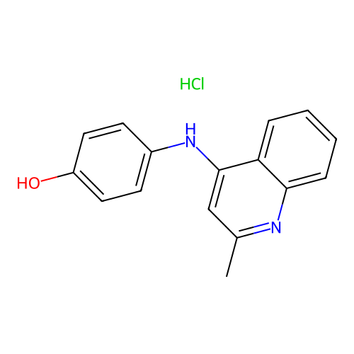 4-((2-Methylquinolin-4-yl)amino)phenol hydrochloride structure