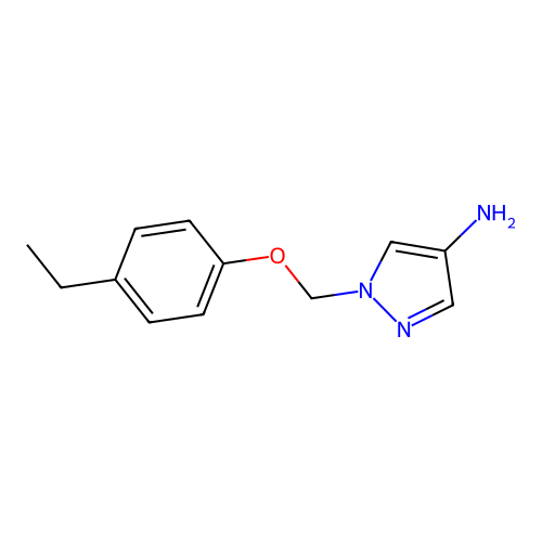 1-[(4-ethylphenoxy)methyl]-1H-pyrazol-4-amine structure