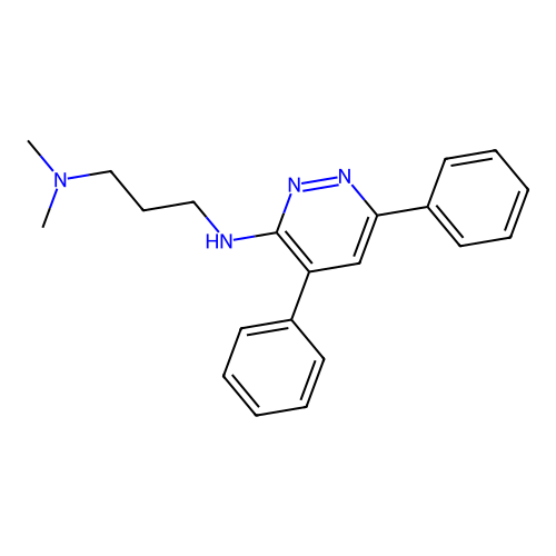 3-Pyridazinamine, N-(3-(dimethylamino)propyl)-4,6-diphenyl- structure