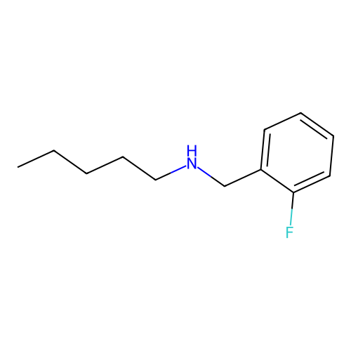N-(2-fluorobenzyl)pentan-1-amine structure