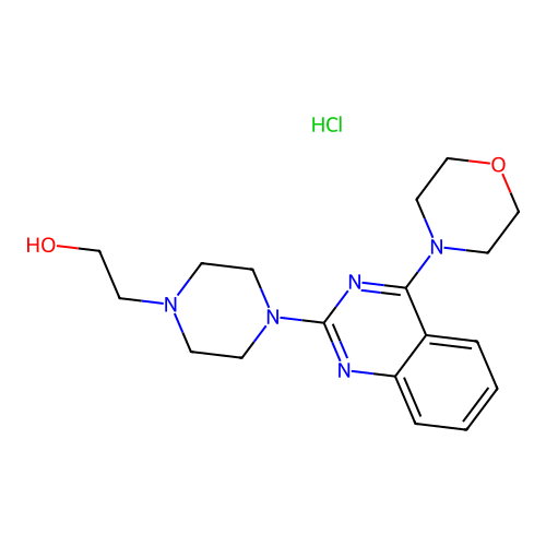 2-(4-(4-Morpholinoquinazolin-2-yl)piperazin-1-yl)ethanol hydrochloride structure