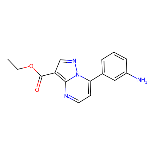 Ethyl 7-(3-aminophenyl)pyrazolo[1,5-a]pyrimidine-3-carboxylate structure