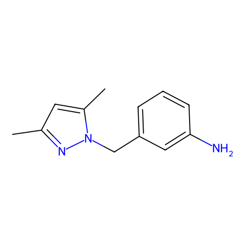 3-[(3,5-dimethyl-1H-pyrazol-1-yl)methyl]aniline structure