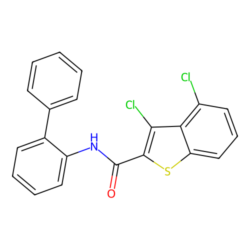 N-([1,1'-Biphenyl]-2-yl)-3,4-dichlorobenzo[b]thiophene-2-carboxamide structure