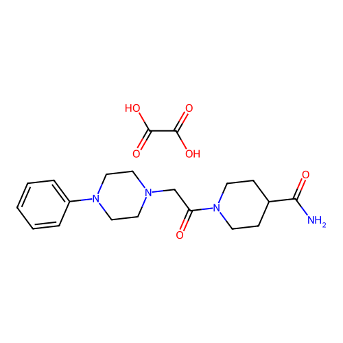 1-(2-(4-Phenylpiperazin-1-yl)acetyl)piperidine-4-carboxamide oxalate structure
