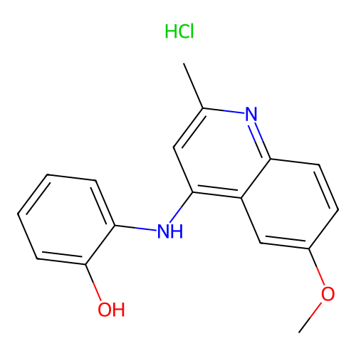 2-((6-Methoxy-2-methylquinolin-4-yl)amino)phenol hydrochloride structure