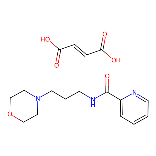 N-(3-morpholinopropyl)picolinamide fumarate structure