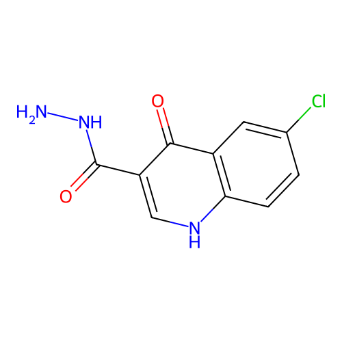 6-Chloro-4-hydroxyquinoline-3-carbohydrazide structure