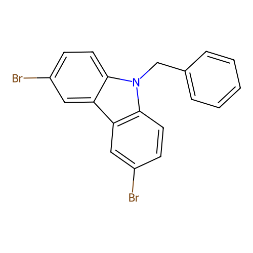 N-benzyl-3,6-dibromocarbazole structure