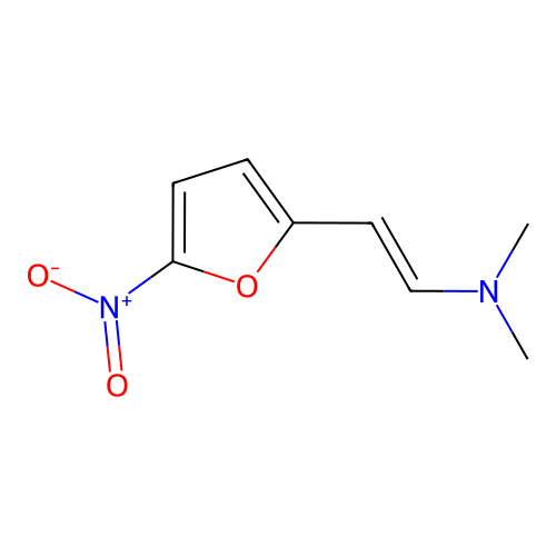 [2-(5-Nitro-2-furyl)vinyl]dimethylamine structure