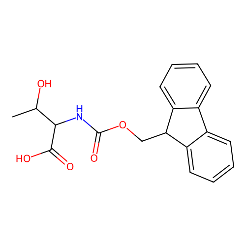 2-(9H-Fluoren-9-ylmethoxycarbonylamino)-3-hydroxy-butanoic acid structure