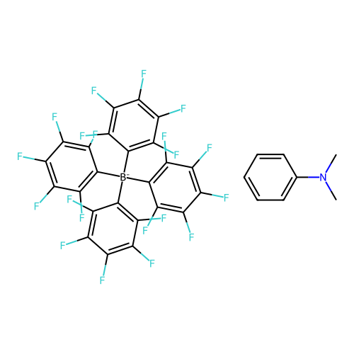 Dimethylanilinium tetrakis (pentafluorophenyl)borate structure