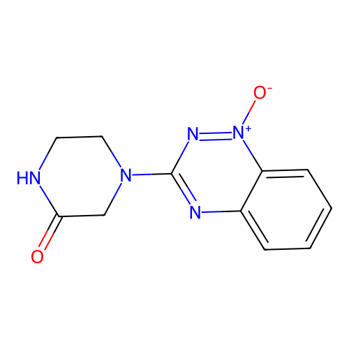 4-(1-Oxido-1,2,4-benzotriazin-1-ium-3-yl)piperazin-2-one structure