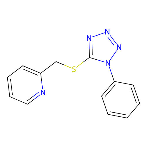 2-(1-Phenyl-1H-tetrazol-5-ylsulfanylmethyl)-pyridine structure