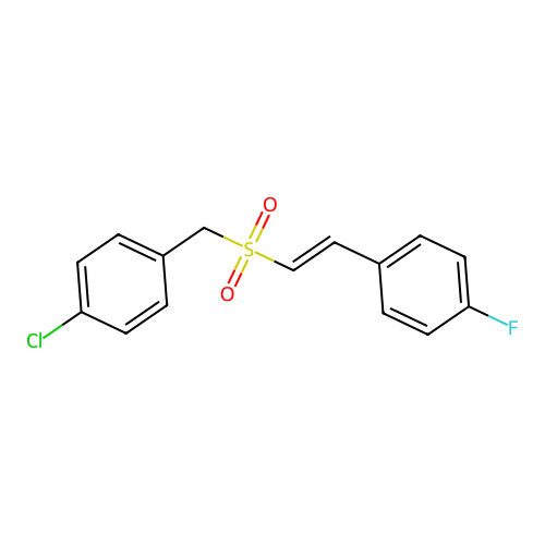 E-4-fluorostyryl 4-chlorobenzyl sulfone structure