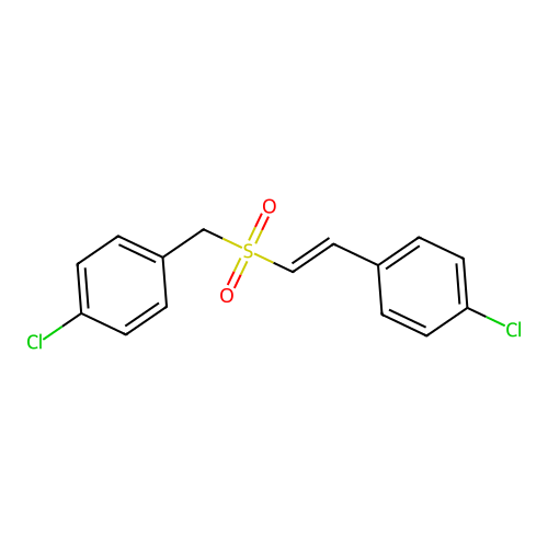E-4-chlorostyryl 4-chlorobenzyl sulfone structure