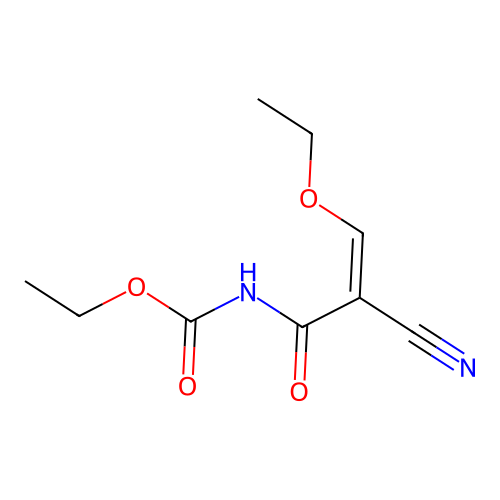 ethyl N-((2Z)-2-cyano-2-(ethoxymethylidene)acetyl)carbamate structure