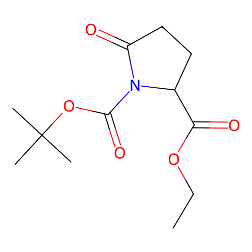 1-Tert-butyl 2-ethyl 5-oxopyrrolidine-1,2-dicarboxylate structure