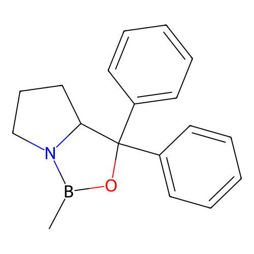 1-Methyl-3,3-diphenyltetrahydro-3H-pyrrolo[1,2-c][1,3,2]oxazaborole structure