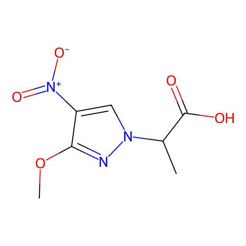 2-(3-methoxy-4-nitro-1H-pyrazol-1-yl)propanoic acid structure