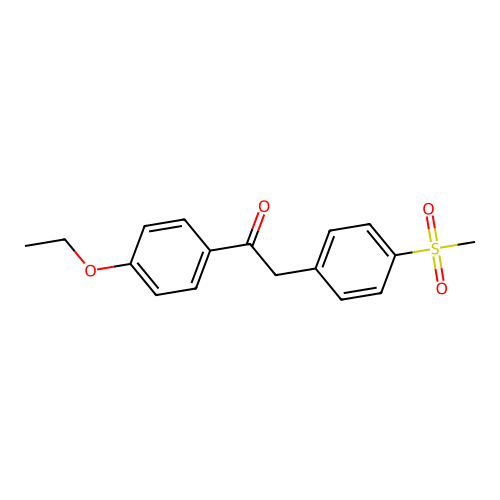 1-(4-Ethoxyphenyl)-2-(4-methylsulfonylphenyl)ethanone structure