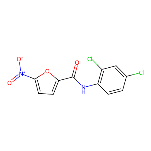 N-(2,4-二氯苯基)-5-硝基呋喃-2-甲酰胺 structure