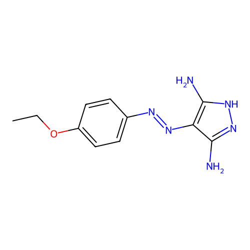 4-[(4-ethoxyphenyl)diazenyl]-1H-pyrazole-3,5-diamine structure
