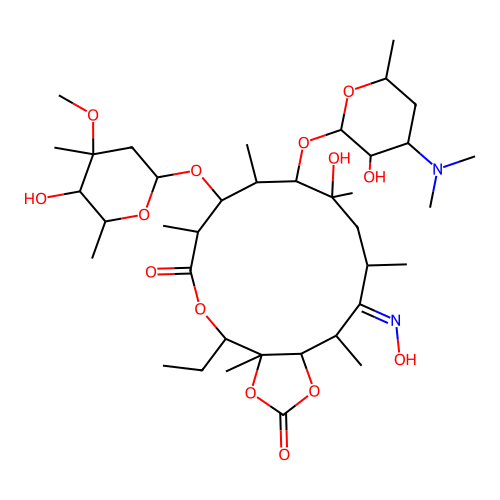 erythromycin A oxime 11,12-carbonate structure