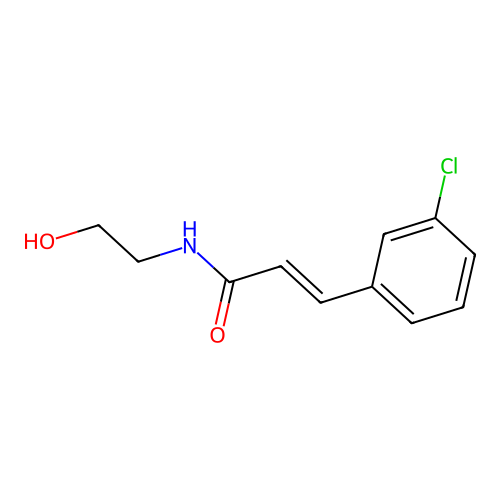Cinnamamide, 3-chloro-N-(2-hydroxyethyl)- structure