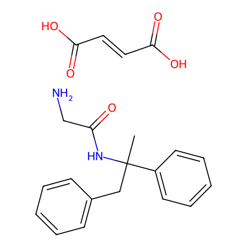 Acetamide, 2-amino-N-(1-methyl-1,2-diphenylethyl)-, (+)-, (E)-2-butenedioate structure