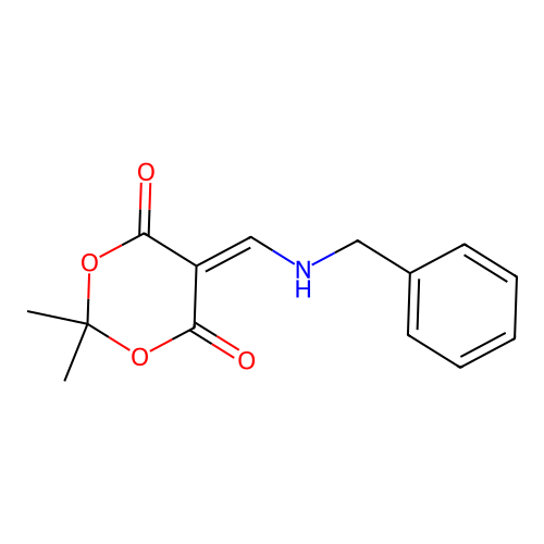 5-[(Benzylamino)methylene]-2,2-dimethyl-1,3-dioxane-4,6-dione structure