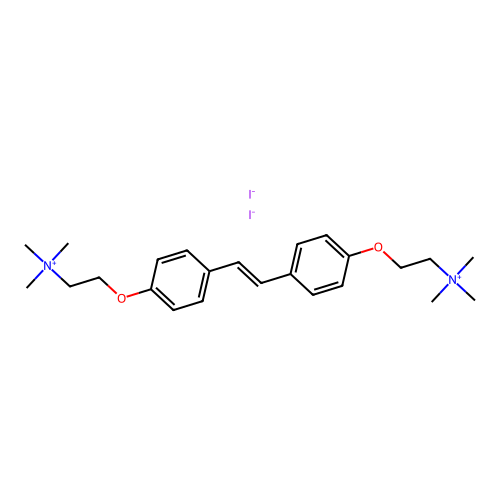 Ammonium, (vinylenebis(p-phenyleneoxyethylene))bis(trimethyl-, diiodide structure