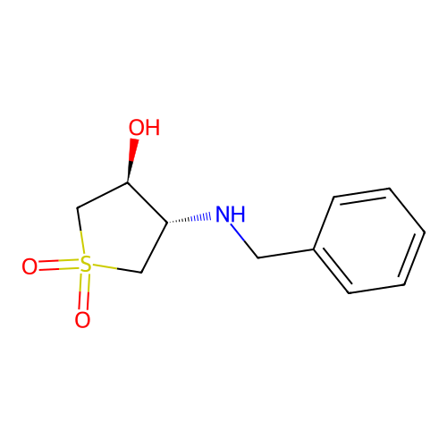 (3S,4S)-4-(benzylamino)-1,1-dioxothiolan-3-ol structure
