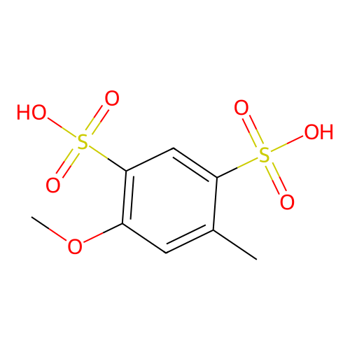 4-Methoxy-6-methylbenzene-1,3-disulfonic acid structure