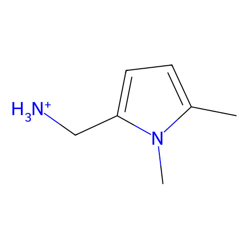 (1,5-Dimethylpyrrol-2-yl)methylazanium structure