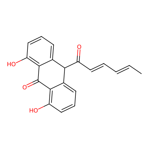 Sorbyldithranol structure
