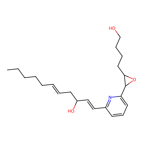3-(6-(3-Hydroxy-1,5-undecadienyl)-2-pyridinyl)-oxiranebutanol structure