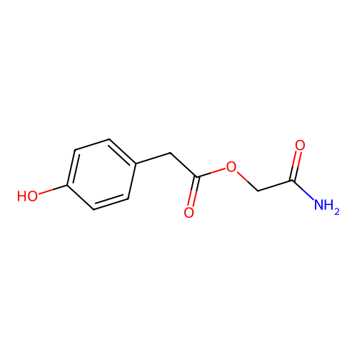 Carbamoylmethyl 4-hydroxyphenylacetate structure