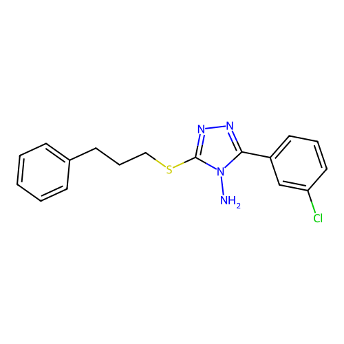 3-(3-Chlorophenyl)-5-[(3-phenylpropyl)thio]-4H-1,2,4-triazol-4-amine structure