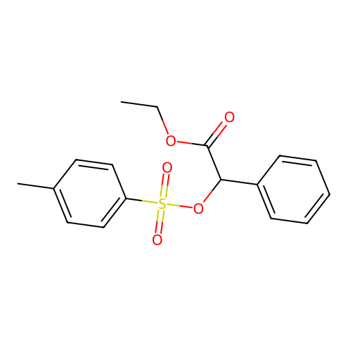 Ethyl {[(4-methylphenyl)sulfonyl]oxy}(phenyl)acetate structure