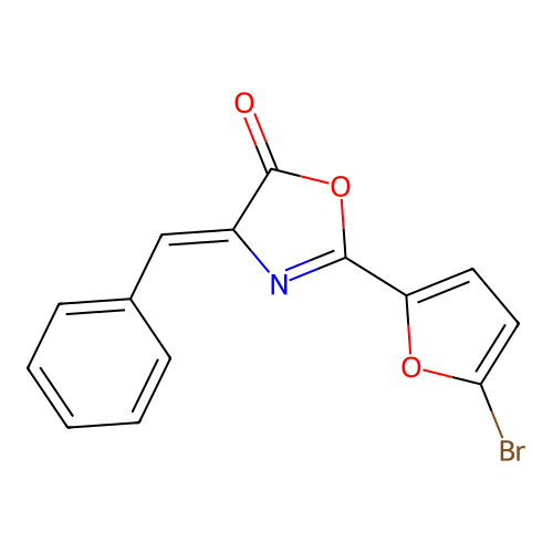 4-benzylidene-2-(5-bromo-2-furyl)-1,3-oxazol-5(4H)-one structure