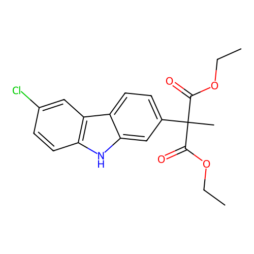 Diethyl (6-chloro-9H-carbazol-2-yl)methylmalonate structure