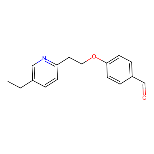 Benzaldehyde, 4-[2-(5-ethyl-2-pyridinyl)ethoxy]- structure