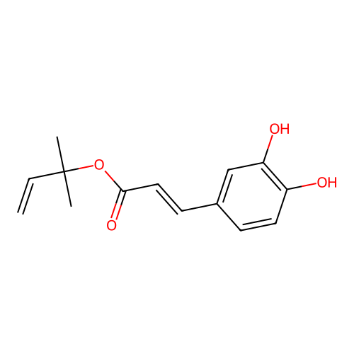 1,1-Dimethylallyl-3',4'-dihydroxycinnamic acid ester structure