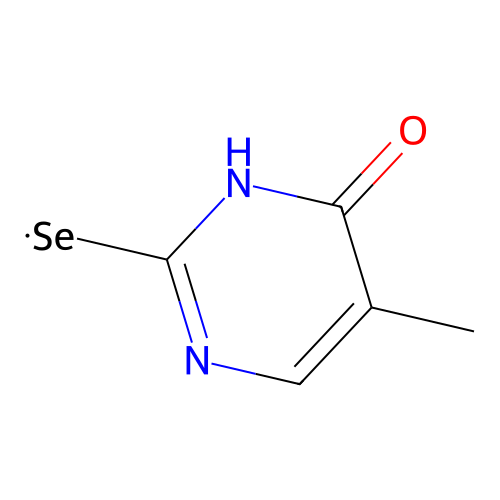 5-methyl-2-selenoxo-2,3-dihydro-1H-pyrimidin-4-one structure